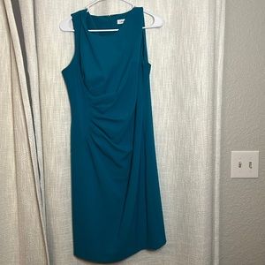 Business casual Calvin Klein blueish green dress